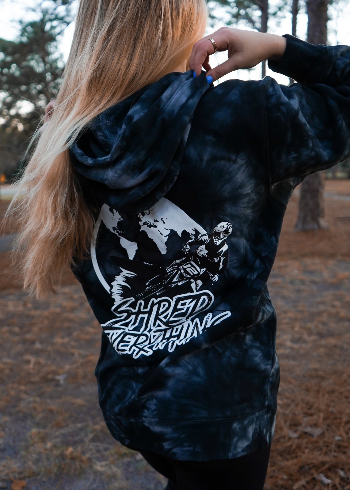 The Collective Wave Hoodie Black Shred Everything